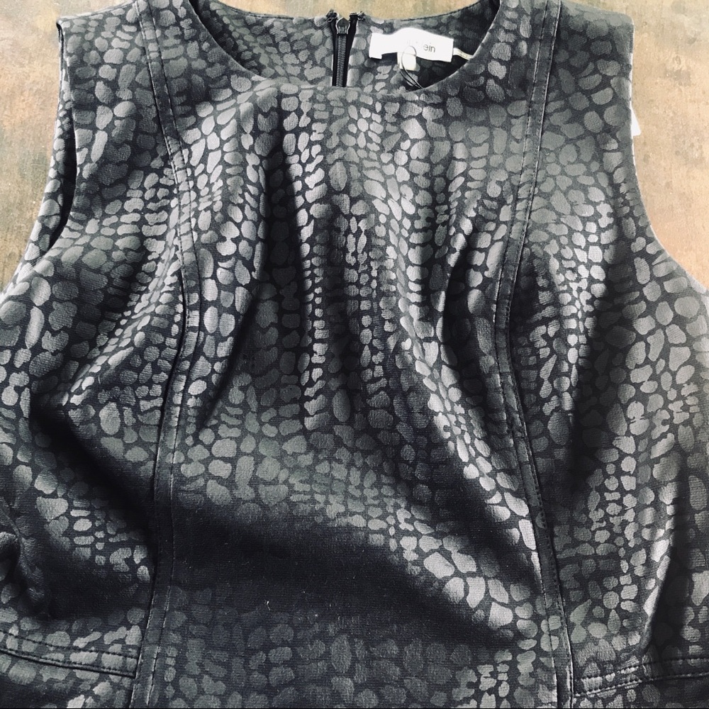 NEW CalvinKlein SZ6 BLK Knit Pencil Dress MFSR 129